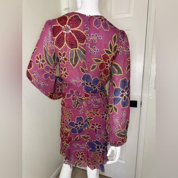 FARM RIO FLORAL SPARKLE MINI DRESS IN SIZE M - Picture 10 of 14